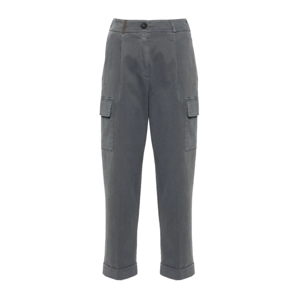 PESERICO Grijze Broek Aw24 Damesmode Gray Dames