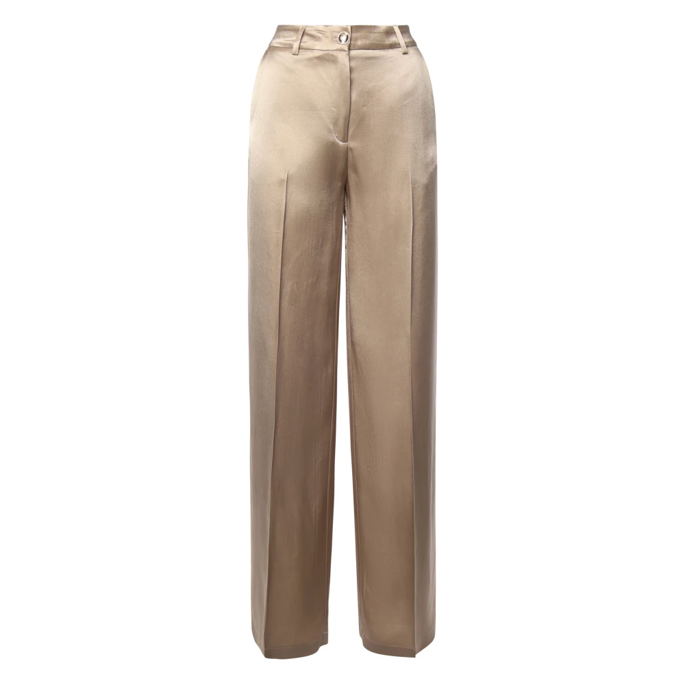 Guess Women's Beige Fannie Straight Trousers - Wide Trousers - 3XL - Trousers