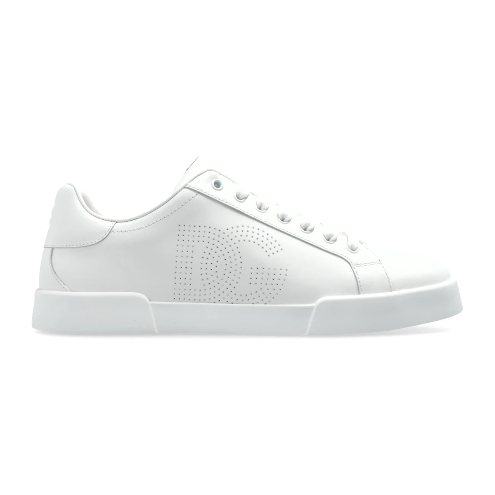 Dolce & Gabbana Men's White Sneakers, 9 Uk, Trainers With Logo