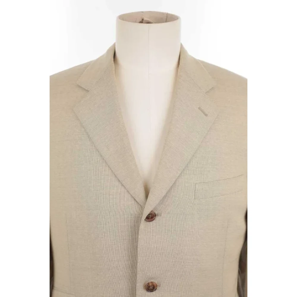 Hermès Vintage Pre-owned Wool tops Beige Heren
