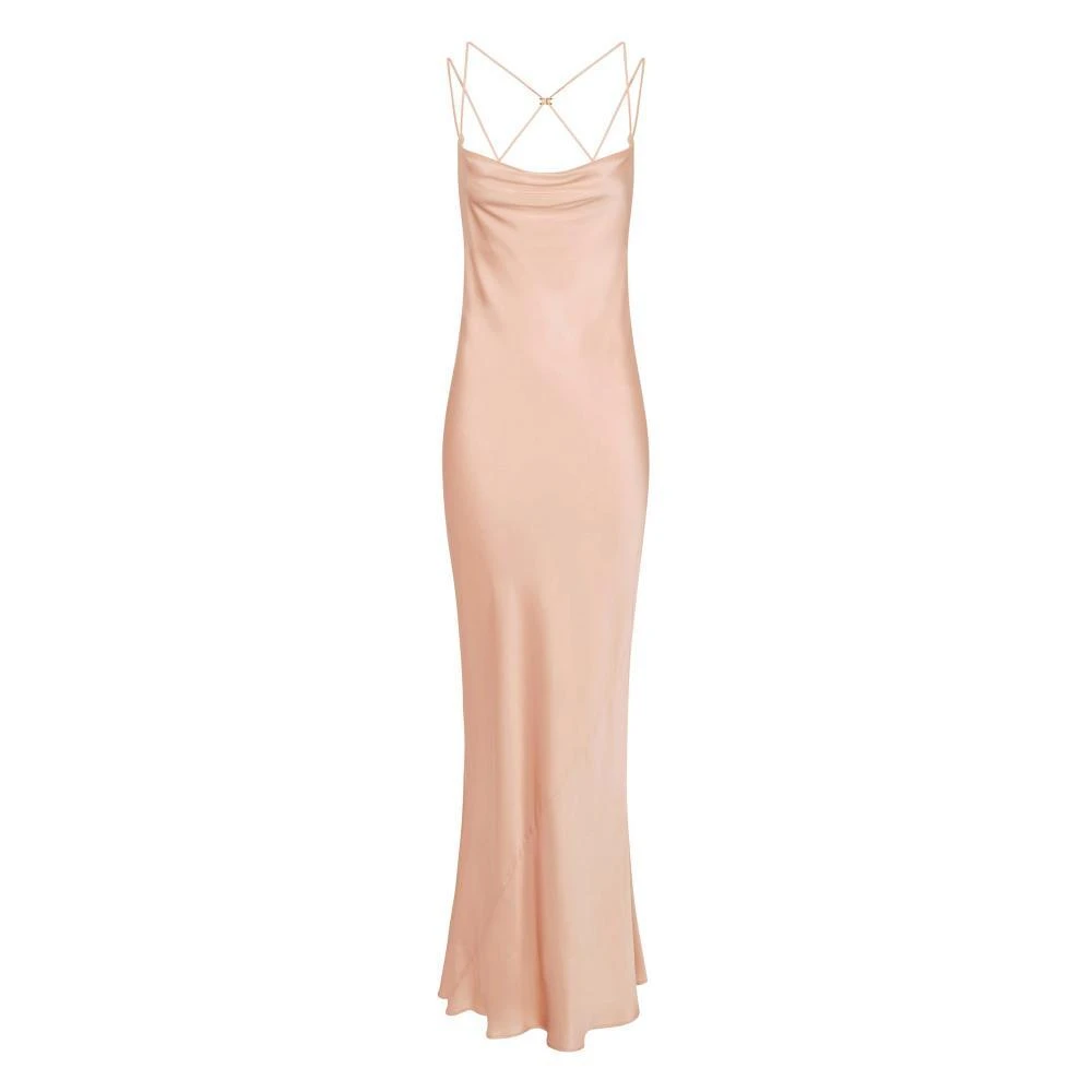 Elisabetta Franchi Pink Gowns, Female, Xs, Red Carpet Maxi Dress