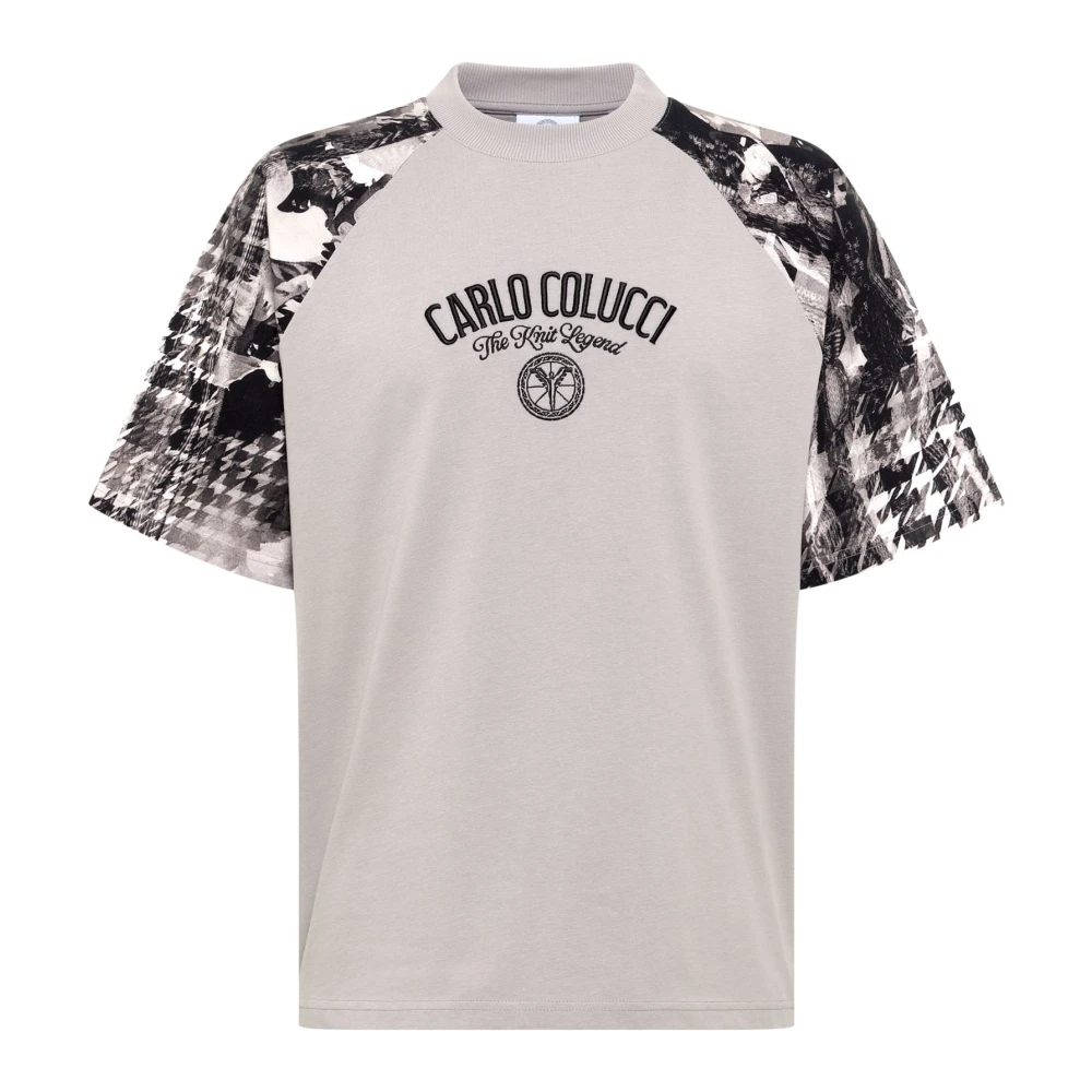 Carlo Colucci Gray T-Shirts, Male, Xs, The Knit Legend T-Shirt