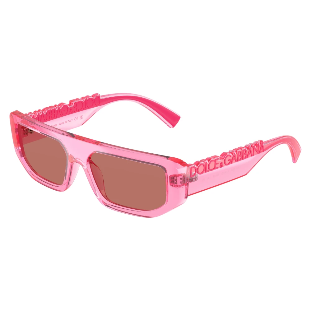 Dolce & Gabbana Unisex Pink Rectangle Sunglasses - Sunglasses - 56 Mm - Accessories