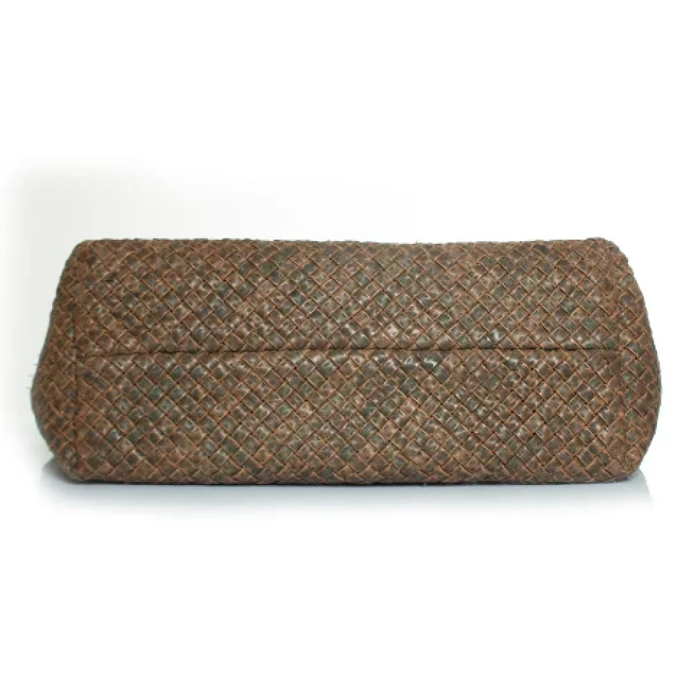Bottega Veneta Vintage Pre-owned Leather shoppers Brown Dames