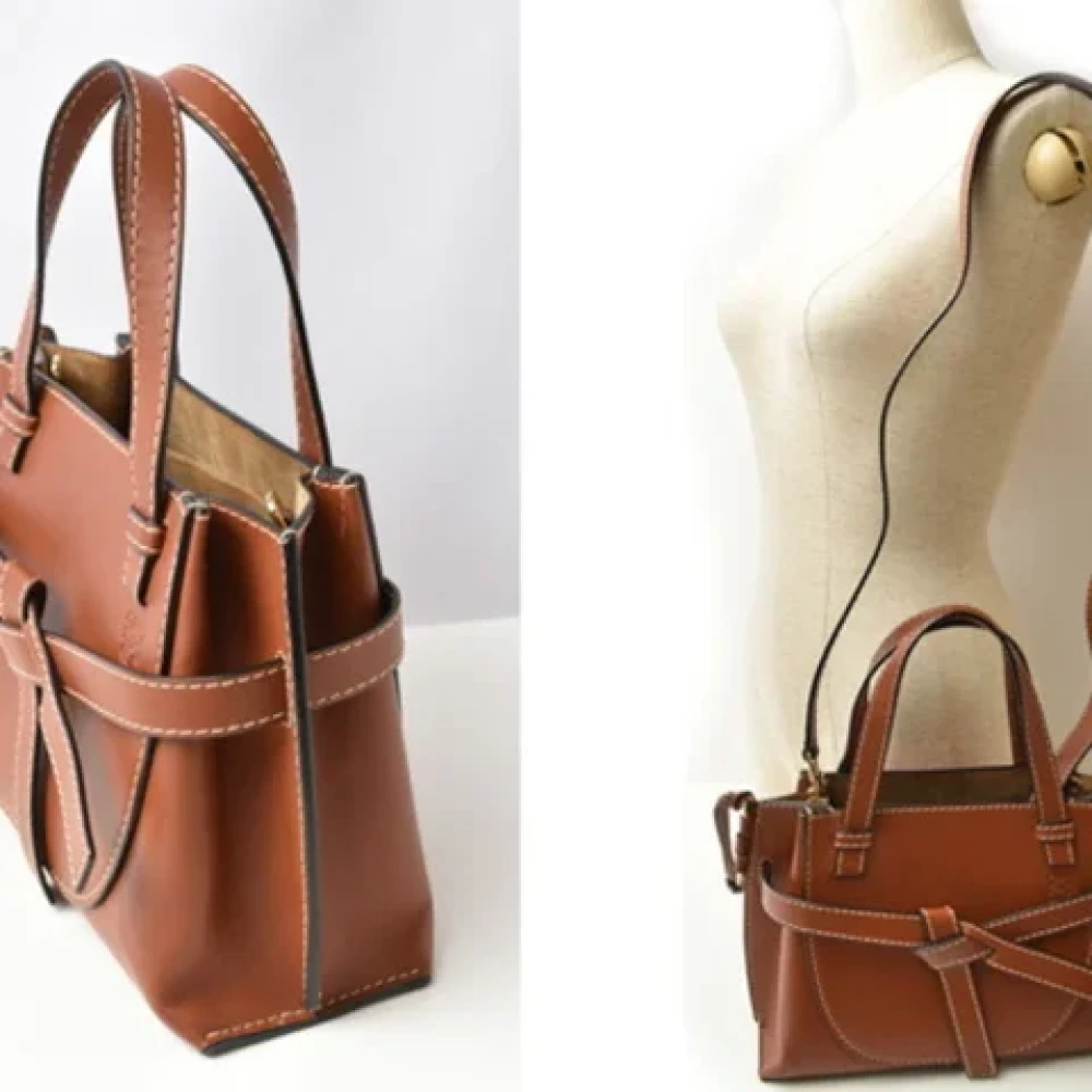 Loewe Pre-owned Fabric handbags Brown Dames
