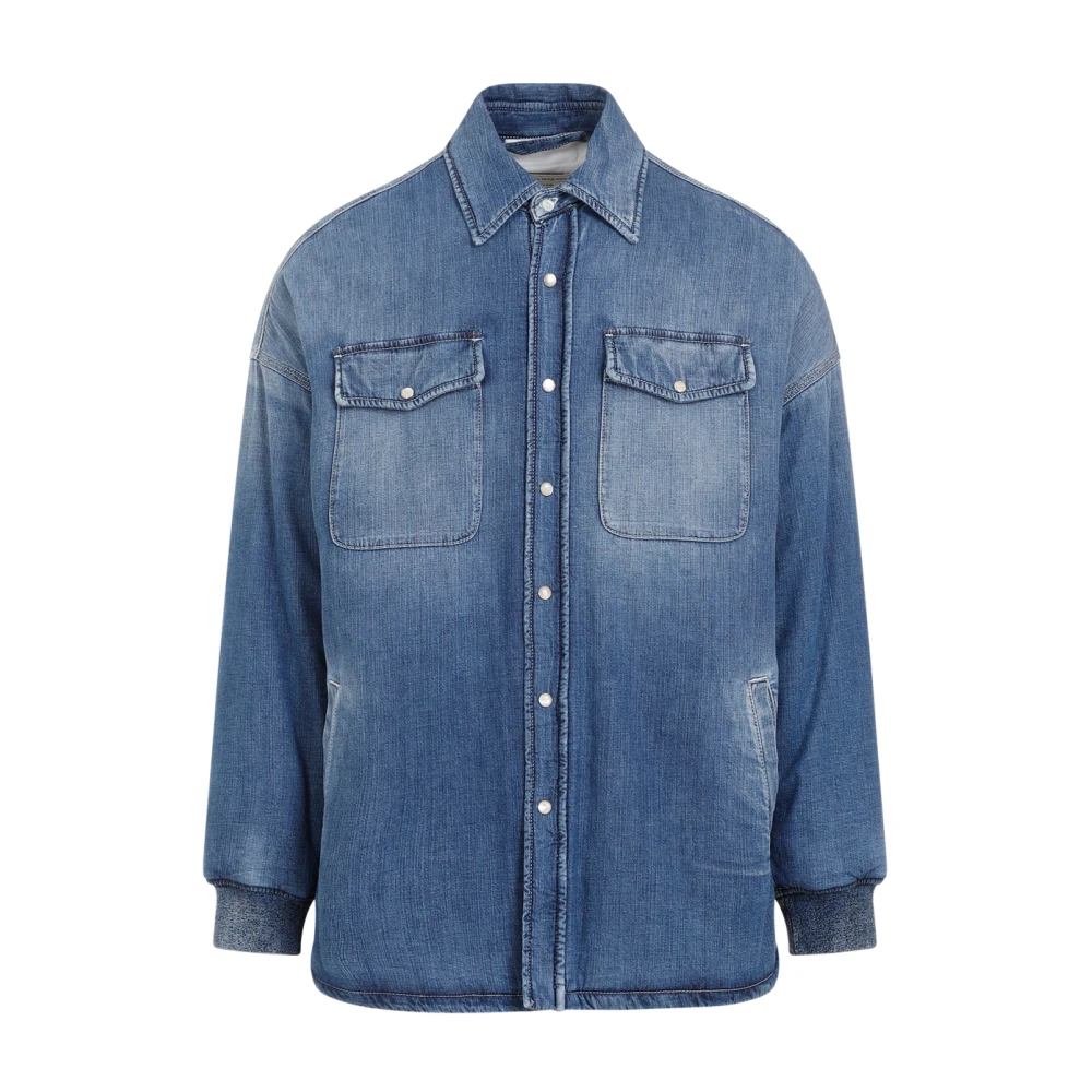 Blå Denim Quiltet Skjorte SS24