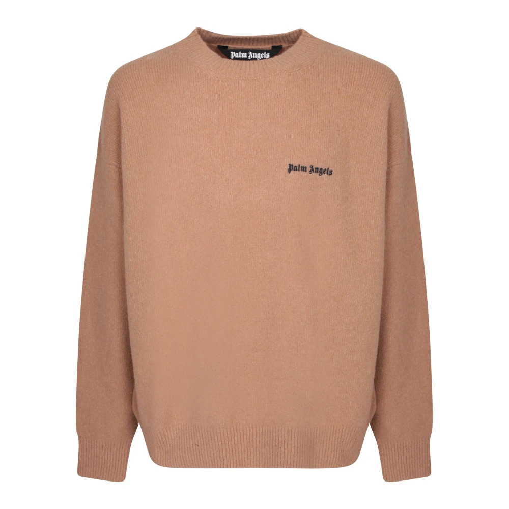 Palm Angels Homme Marron Pulls, Brun, Taille: M Tricot Aw23 Design Élégant