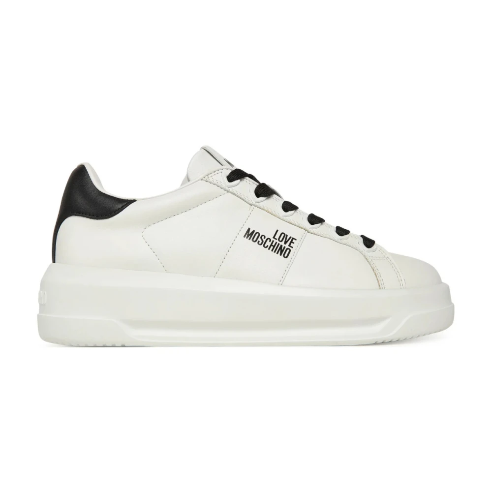 Love Moschino Women's White Sneakers, 6 Uk, Low Top Trainers