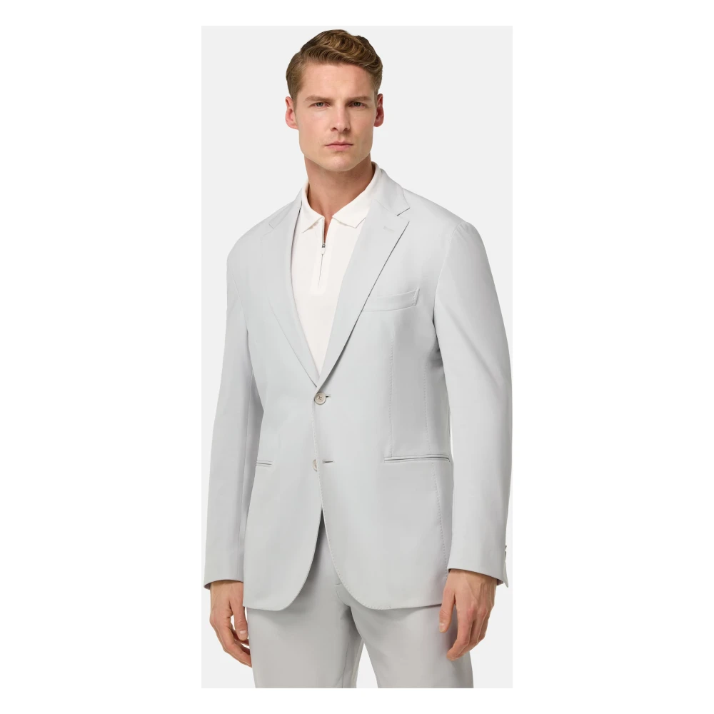 Boggi Milano B-Tech Stretch Nylon Jas Gray Heren
