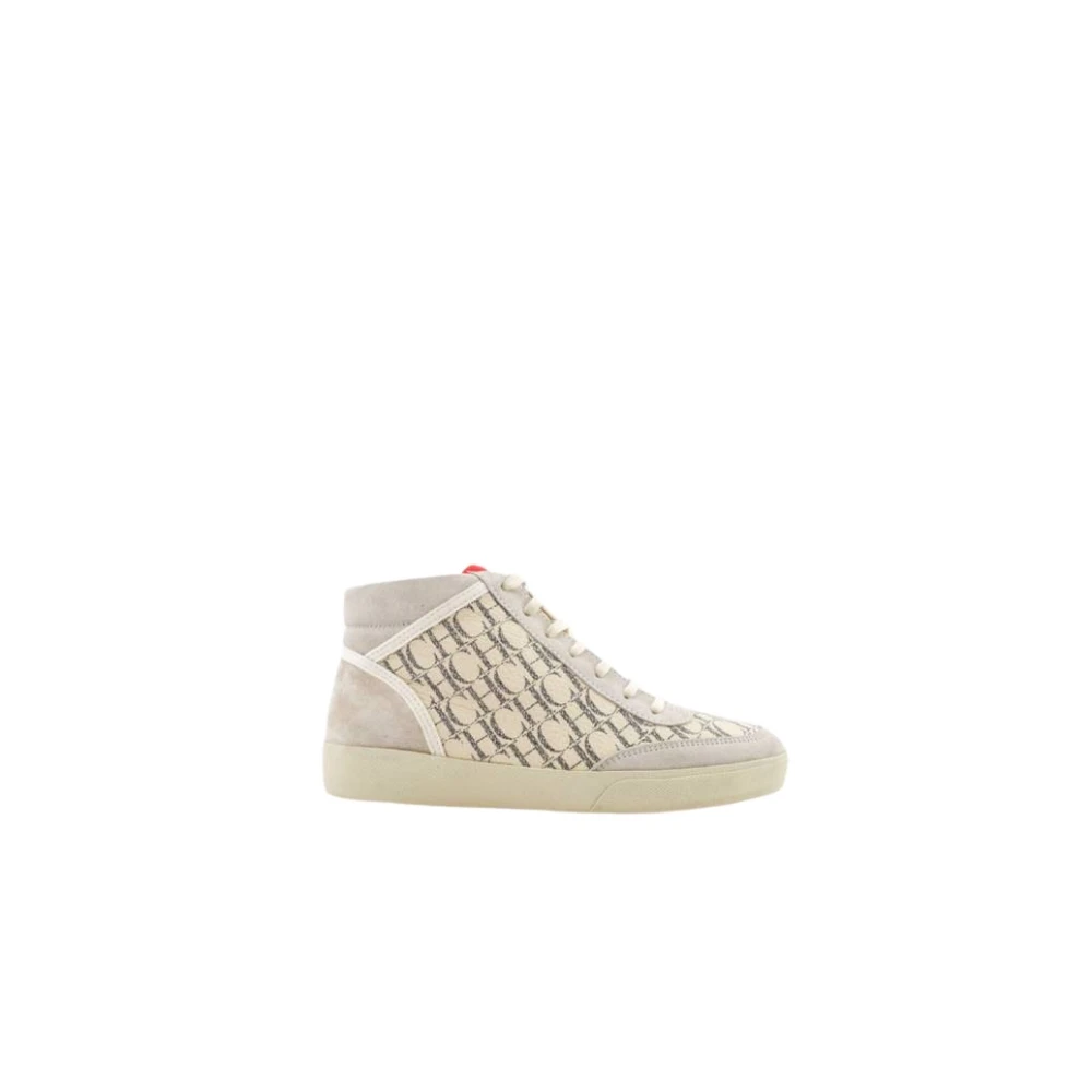 Carolina Herrera Caracas leren sneakers met initialen Dames Schoenen Veelkleurig Multicolor
