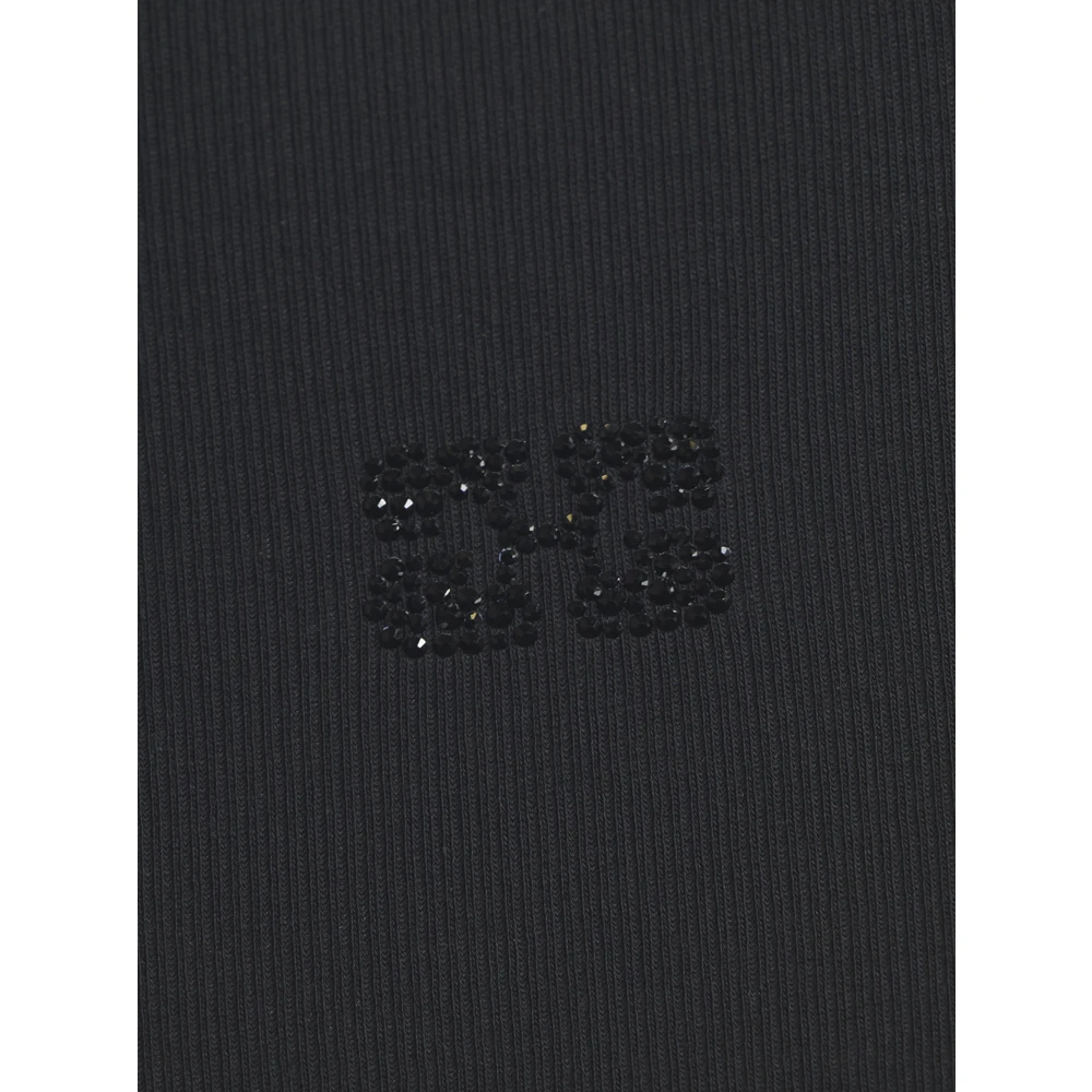 Ganni Zwarte Stijlvolle Jurk Black Dames