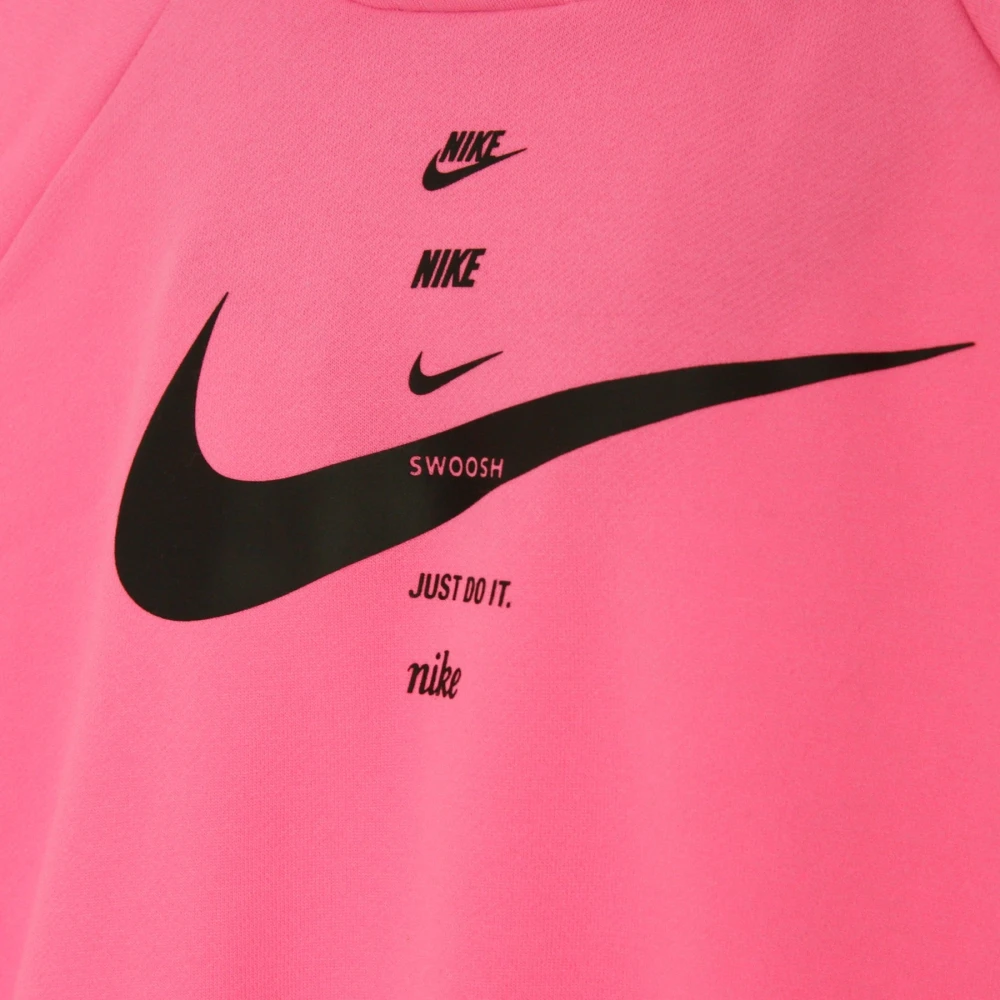 Nike Hoodie Pink Glow Black Swoosh Pink Dames