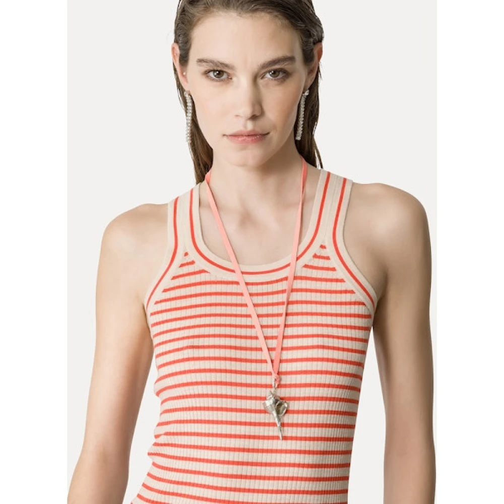 Forte Geribbelde Merino Tanktop Multicolor Dames