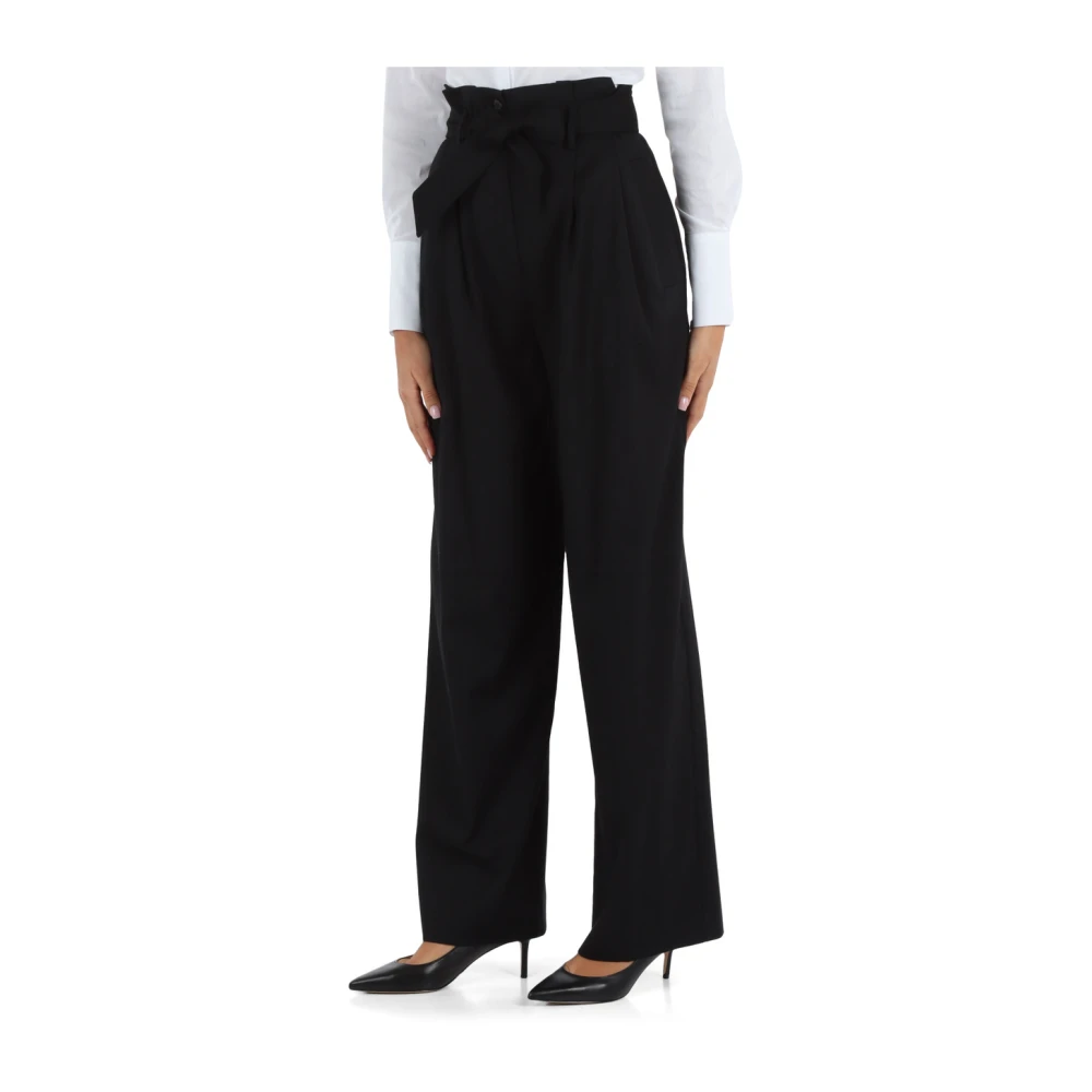 pinko Pacman Wollen Broek Black Dames