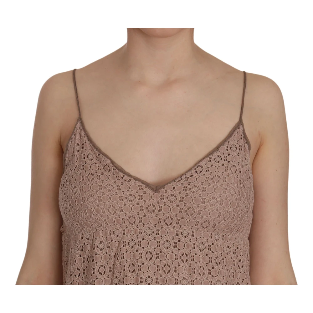 Pink Memories Beige A-Line Spaghetti Strap Mini Dress Beige Dames