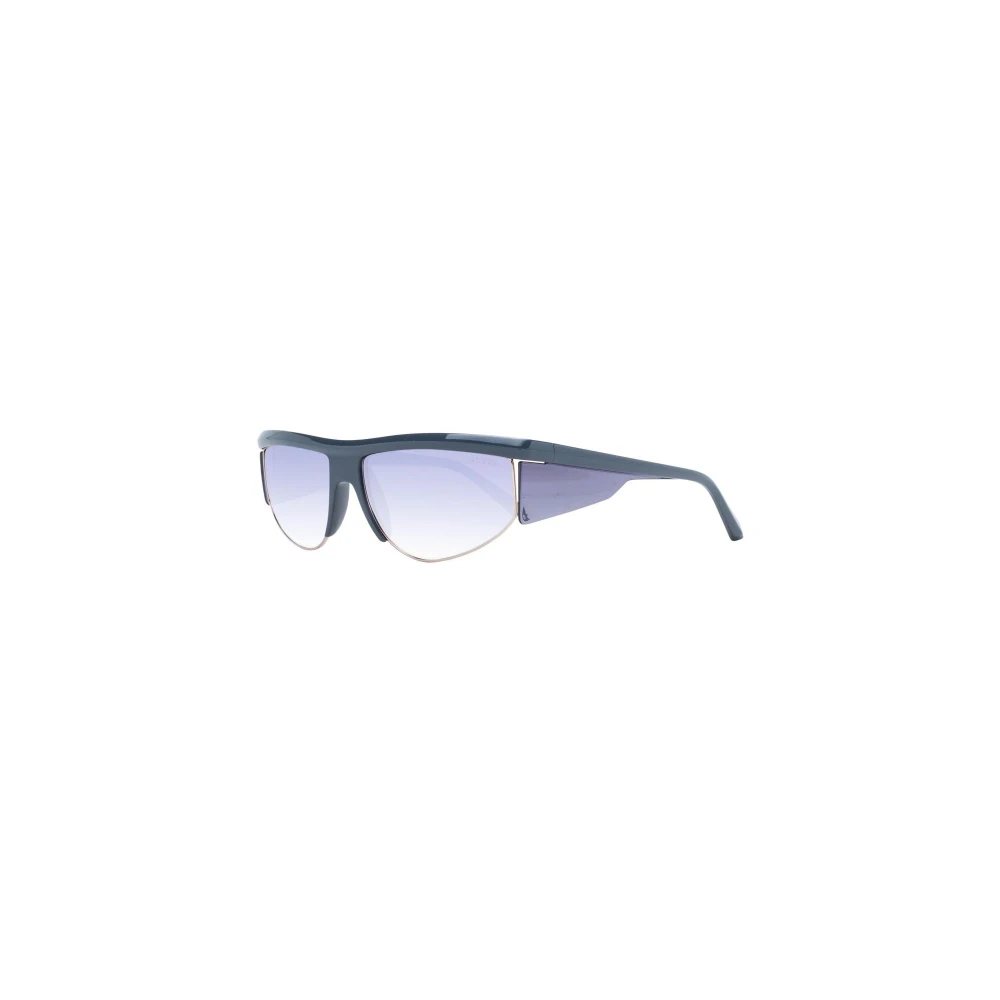 Guess Men's Gray Rectangle Sunglasses With Mirrored Lenses