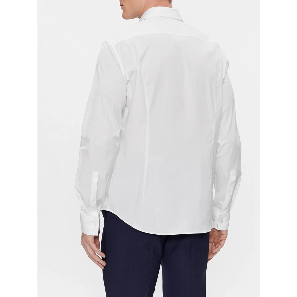 Hugo Boss Witte Katoenen Overhemd voor Mannen White Heren