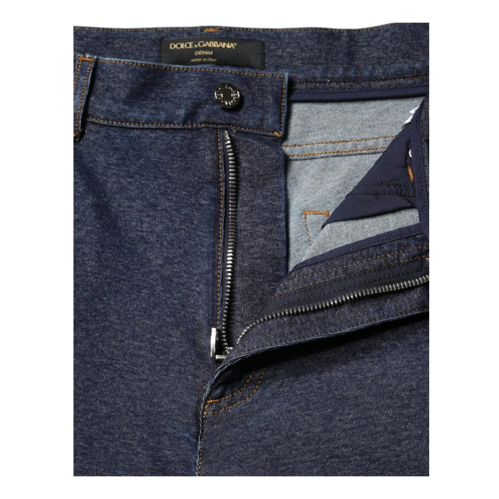 Dolce & Gabbana Donkerblauwe High Waist Denim Jeans Blue Dames
