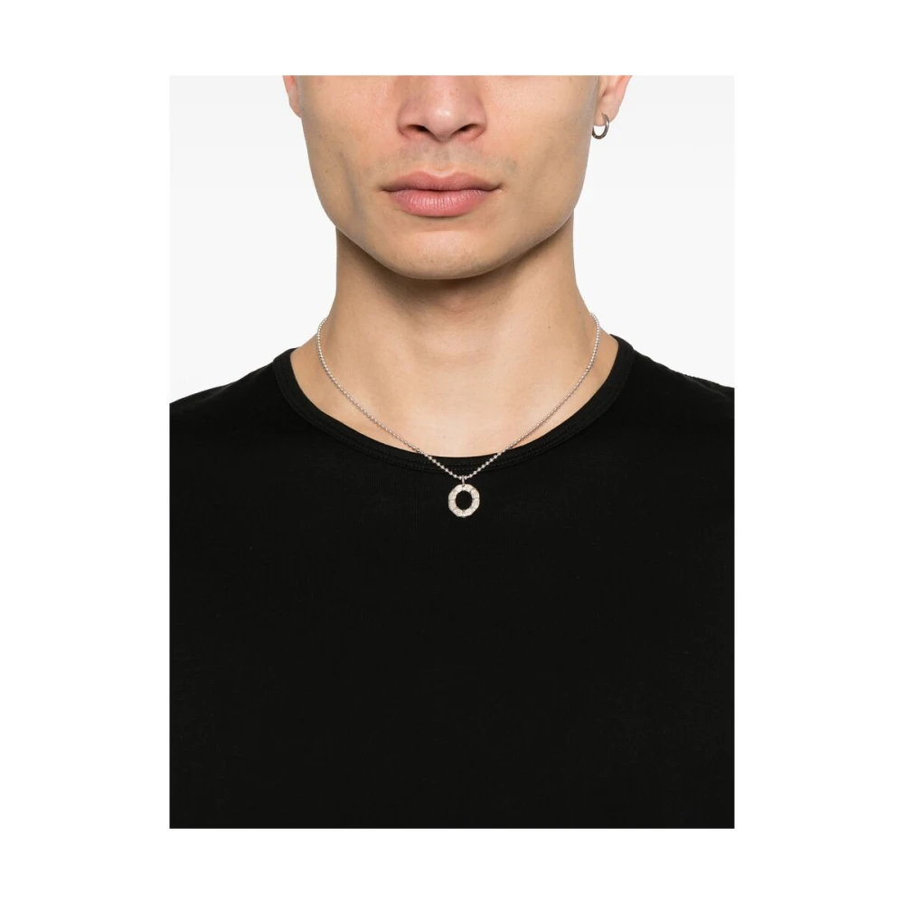Lemaire Zwarte Ronde Hals Korte Mouw T-shirt Black Heren