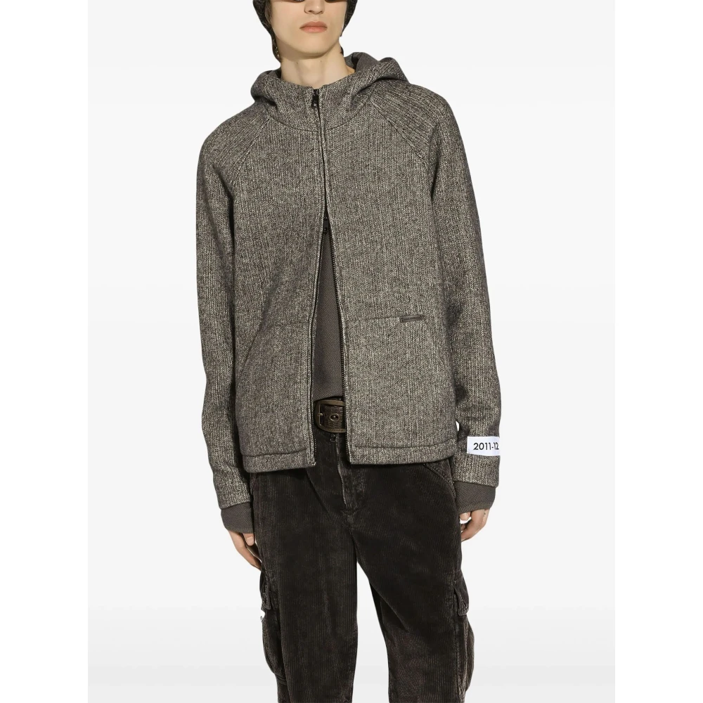 Dolce & Gabbana Ritsjack Melange Grijs Gray Heren