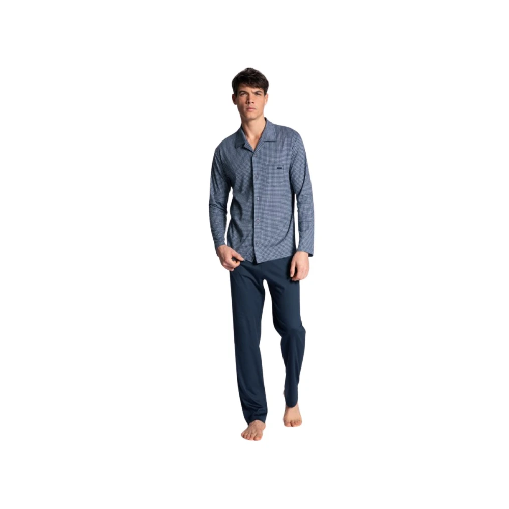 CALIDA Heren Lange Pyjamaset Blue Heren