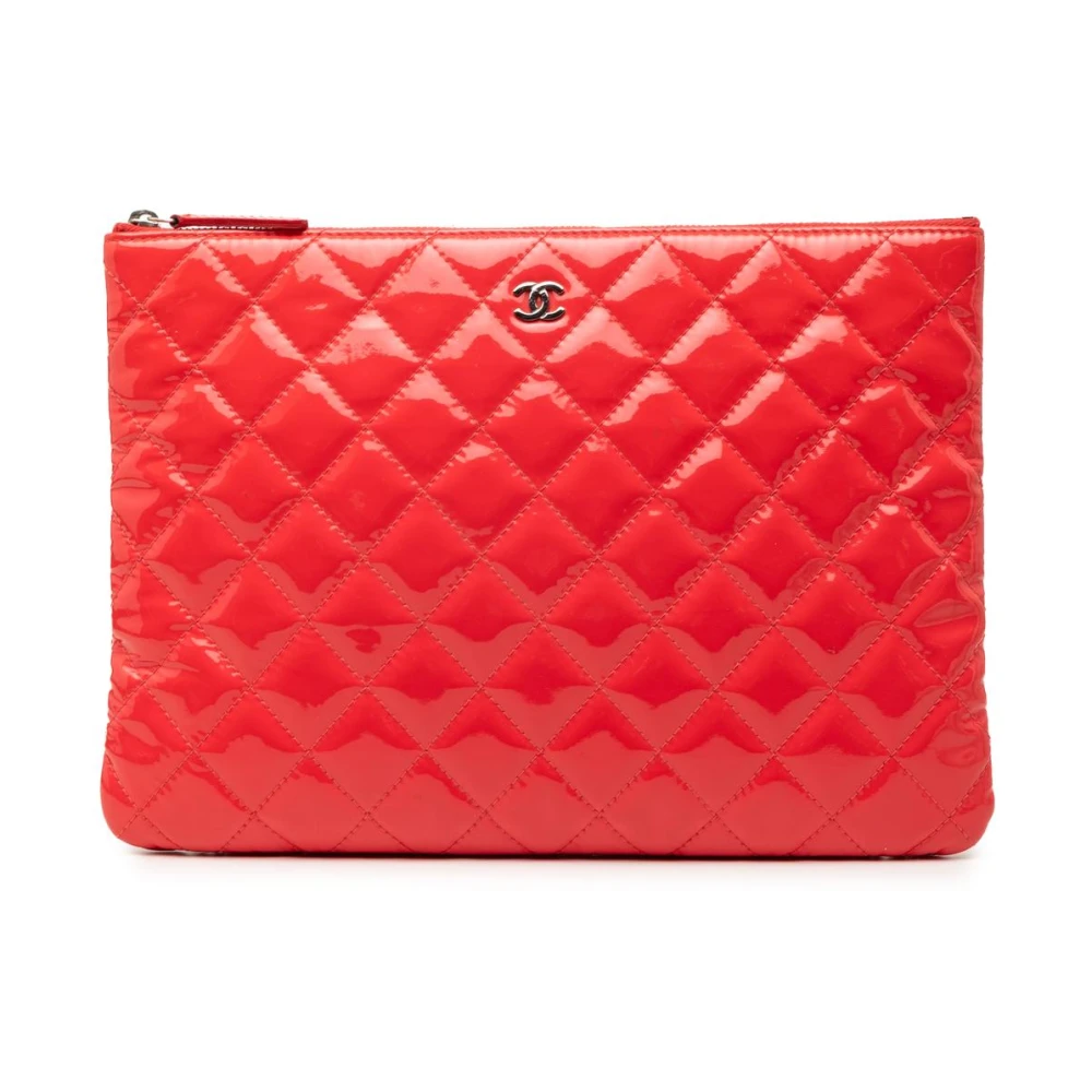 Chanel Vintage Röd Pre-Owned Quilted Pouch