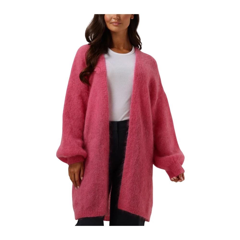 American Dreams Roze Midi Cardigan voor vrouwen Pink Dames