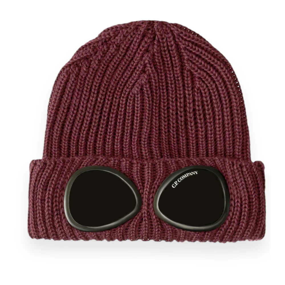 C.P. Company Beanie Goggle Muts Purple Heren