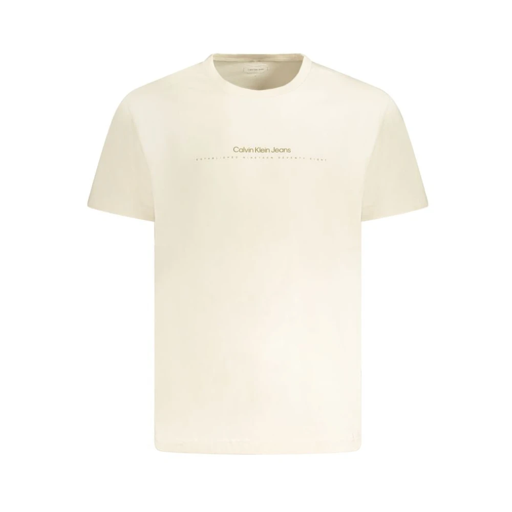 Calvin Klein Beige Katoenen T-shirt Beige Heren