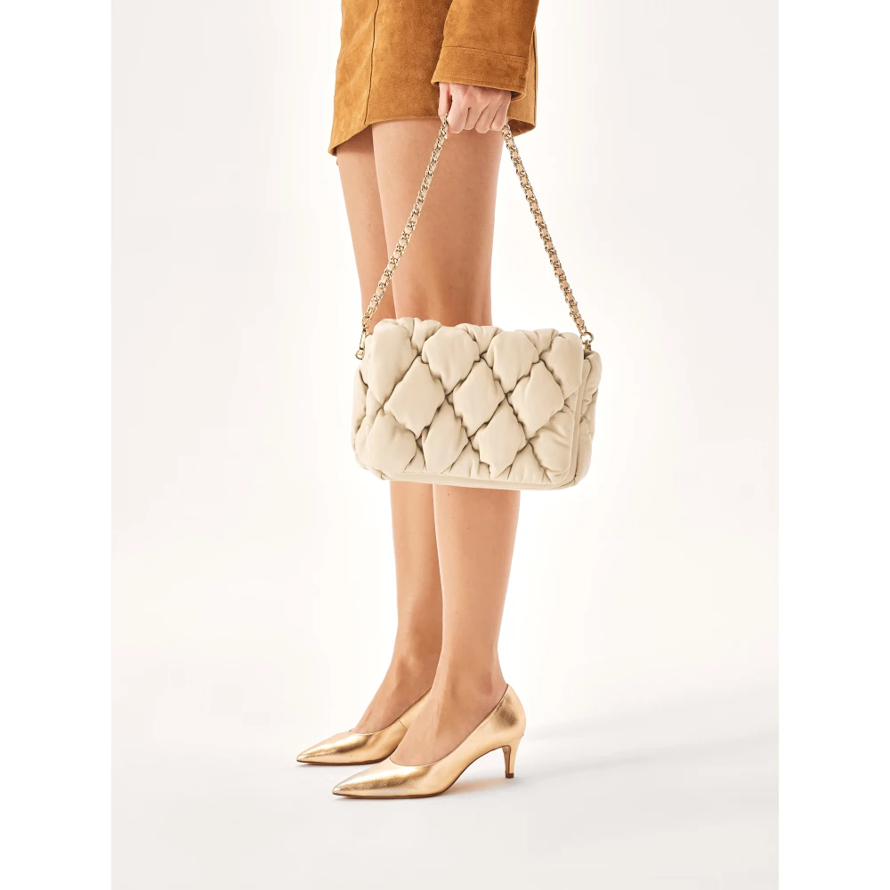 Kazar Zachte gewatteerde leren handtas Beige Dames
