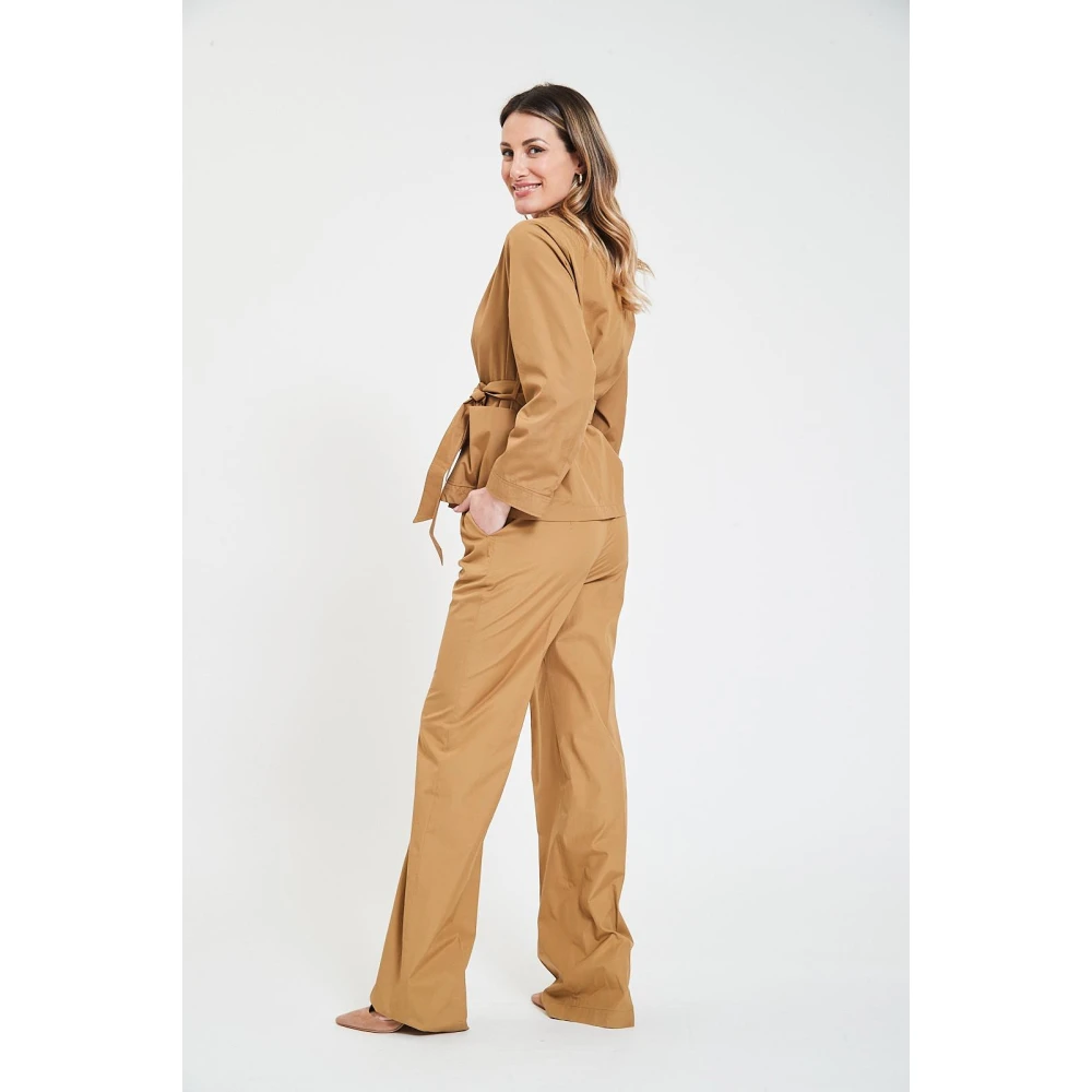 Max Mara Gekruiste Jas Aedo Brown Dames