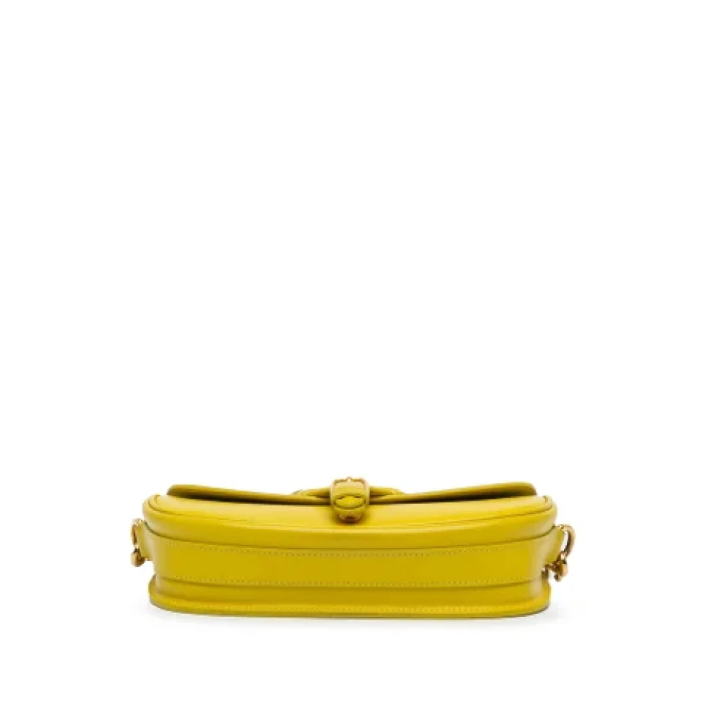 Dior Vintage Pre-owned Leather shoulder-bags Yellow Dames