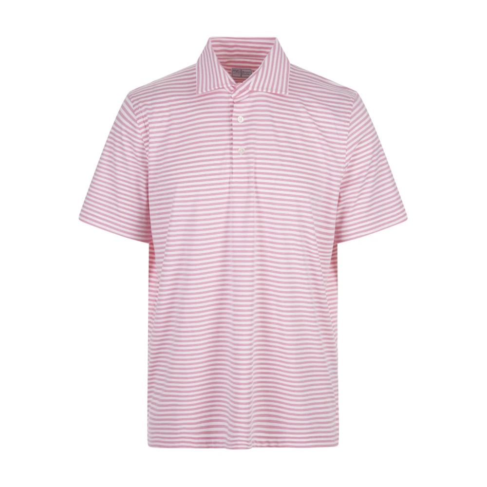 Fedeli Short Sleeve Shirts Pink Heren