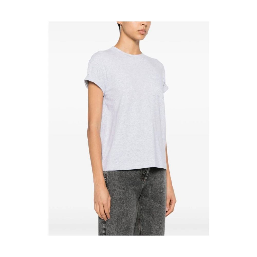 BRUNELLO CUCINELLI Heather Grey Katoenmix T-shirt Gray Dames