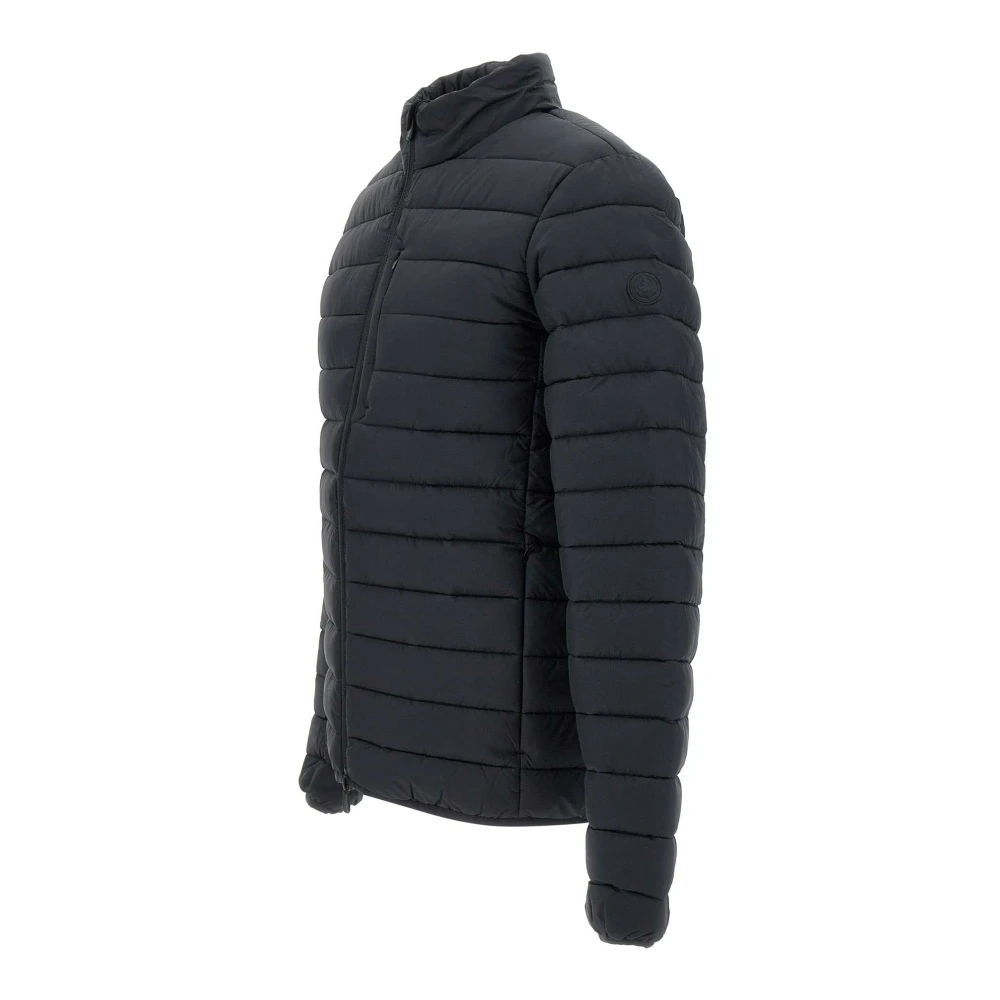 Save The Duck Zwarte donsjas met ritssluiting zakken Black Heren