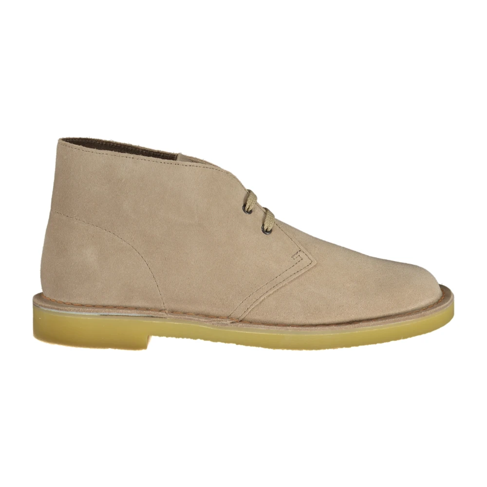 Clarks Men's Beige Lace-Up Boots, 6 Uk, Lace-Up Boot With Contrasting Sole And Logo