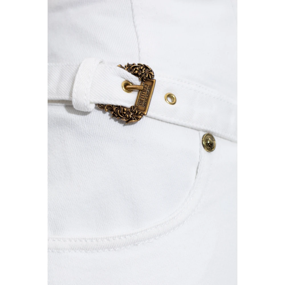 Versace Jeans Couture Denim rok White Dames