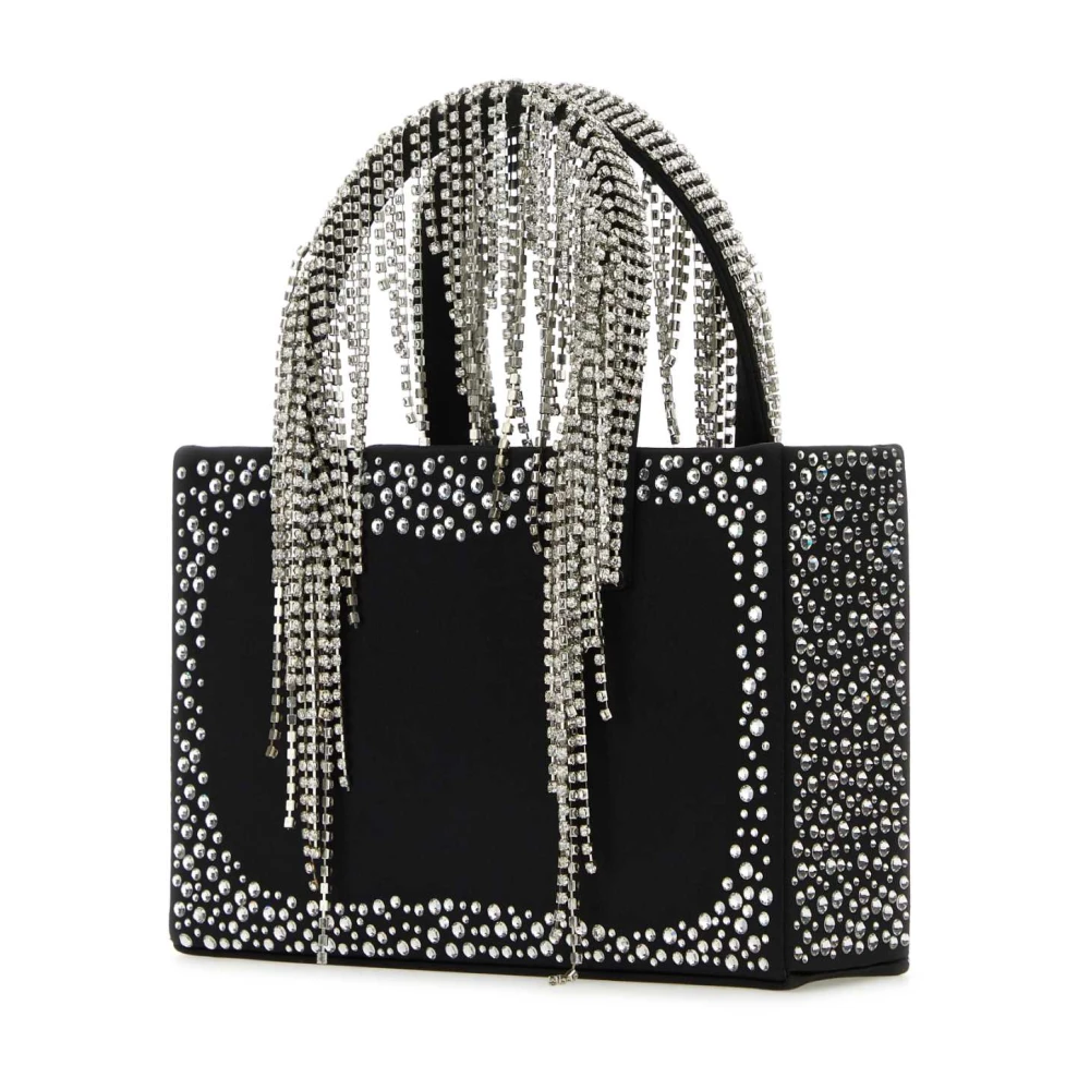 Kara Zwarte Nappa Leren Handtas Black Dames