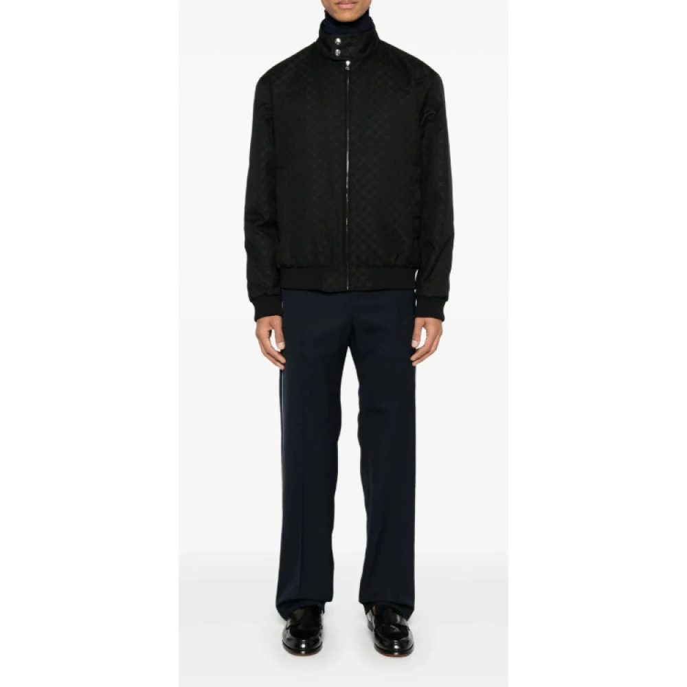Gucci Blauwe Logo-Patch Broek Blue Heren