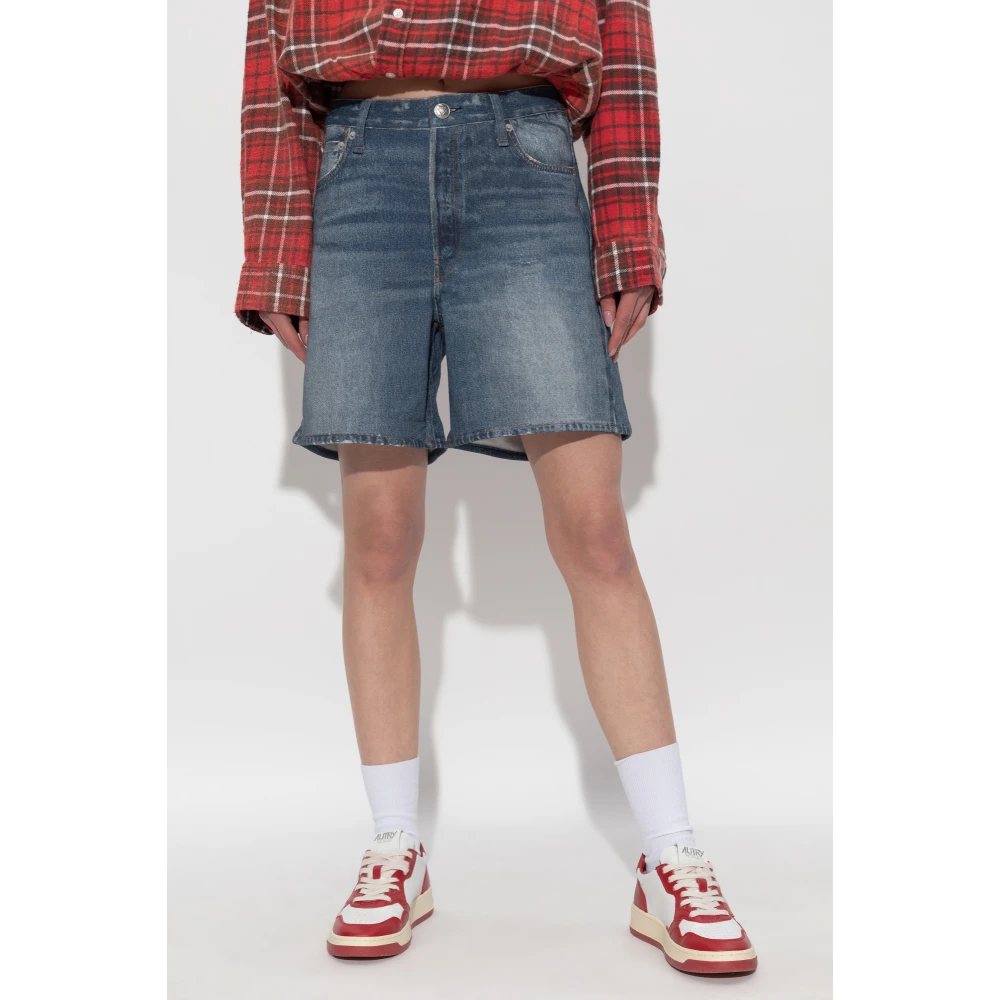 Rag & Bone Shorts Cosmos Blue Dames