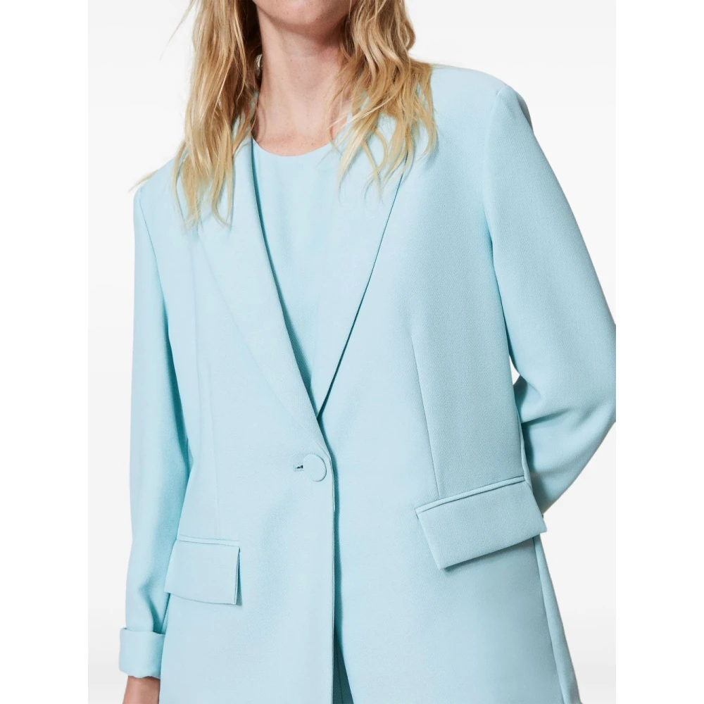 Twinset Stijlvolle Jas Set Blue Dames