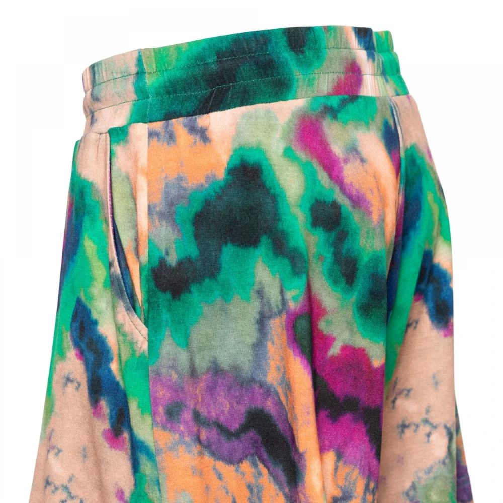 &Co Woman Dip Dye Groene Shorts Multicolor Dames