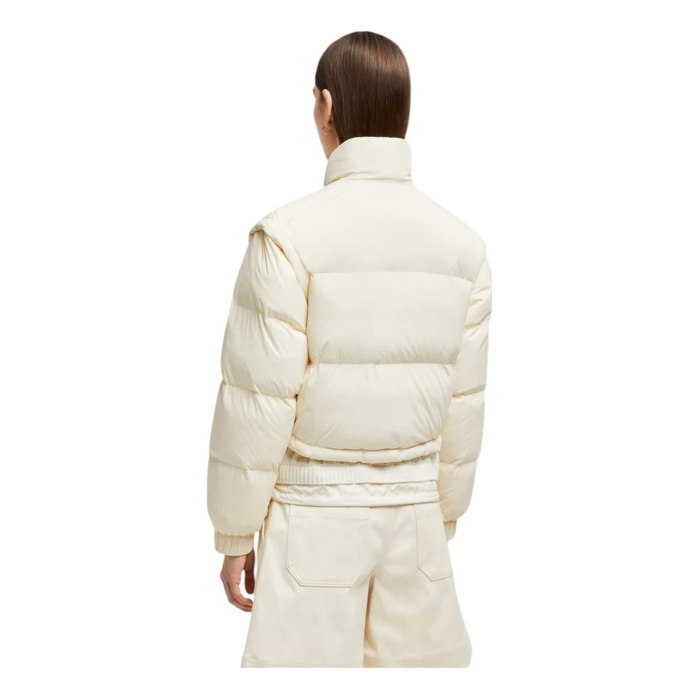 Moncler Omkeerbare Pufferjas Offwhite Beige Dames