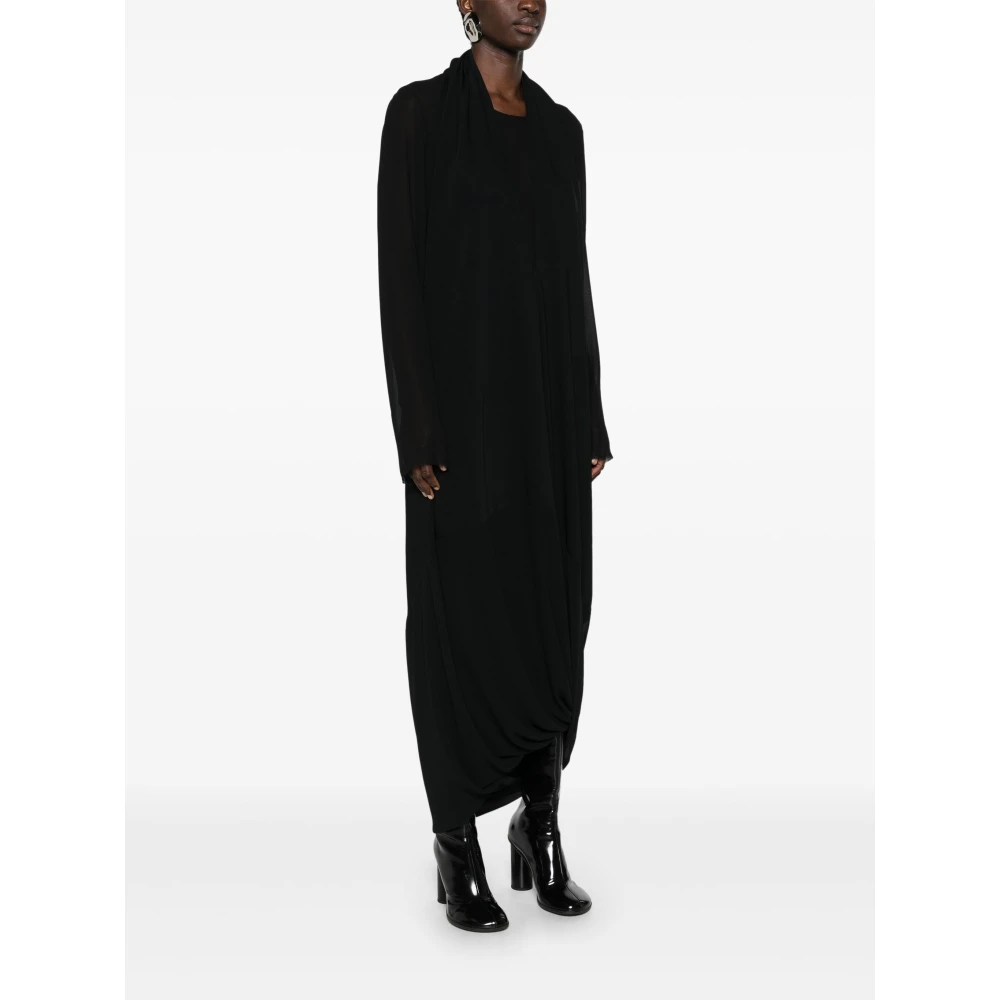 MM6 Maison Margiela Elegante Maxi Jurk Black Dames