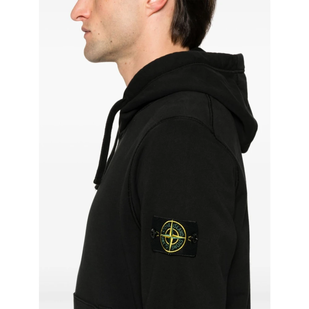 Stone Island Zwarte Trui voor Mannen Black Heren