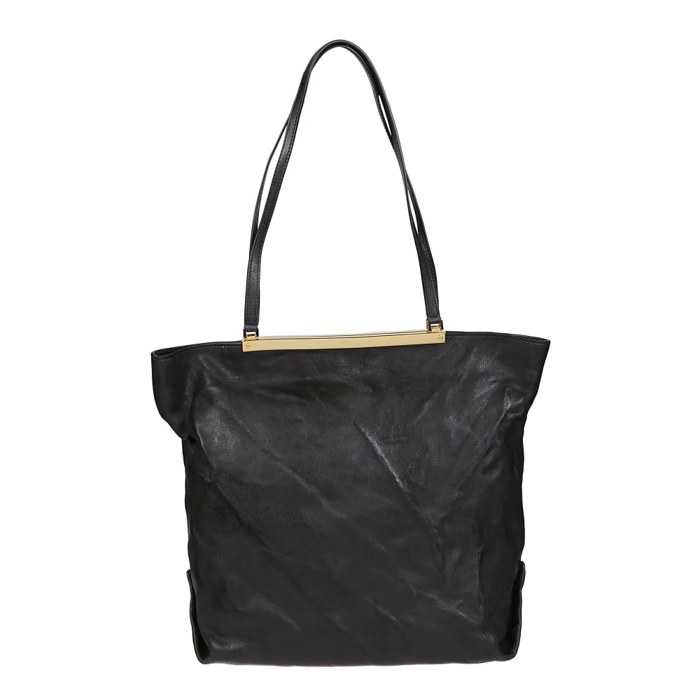 N21 Verkreukelde Shopping Bag Black Dames