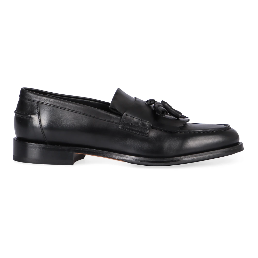 Doucal's Black Loafers, Male, 6 Uk, Leather Moccasin