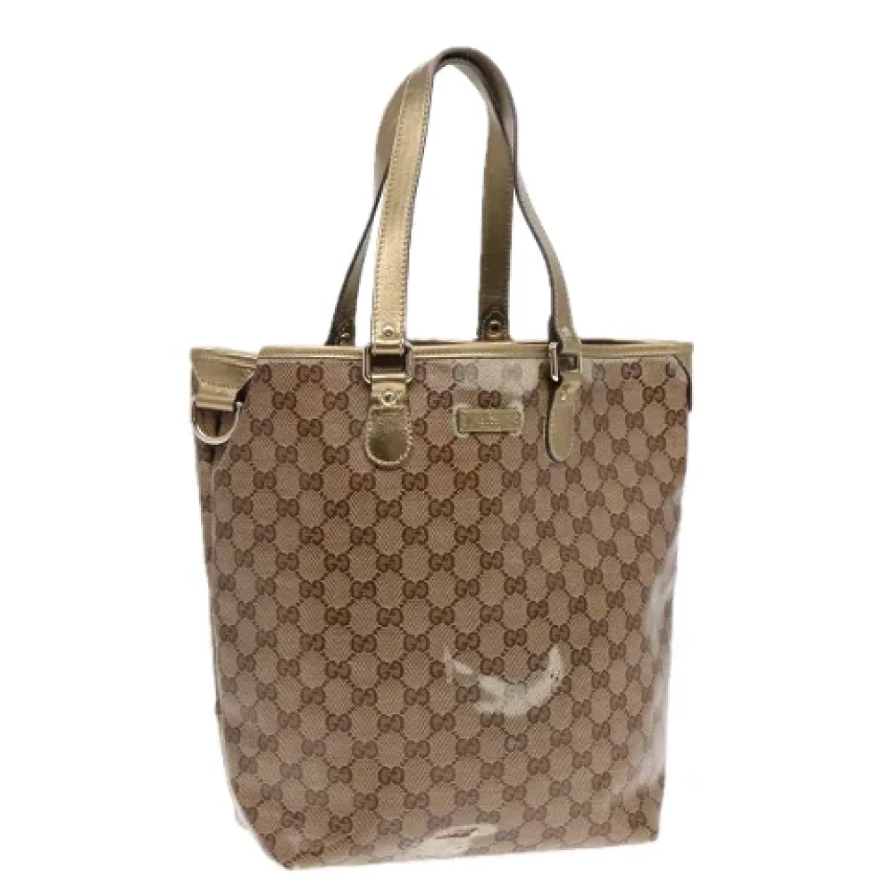 Gucci Vintage Pre-owned Coated canvas gucci-bags Beige Dames