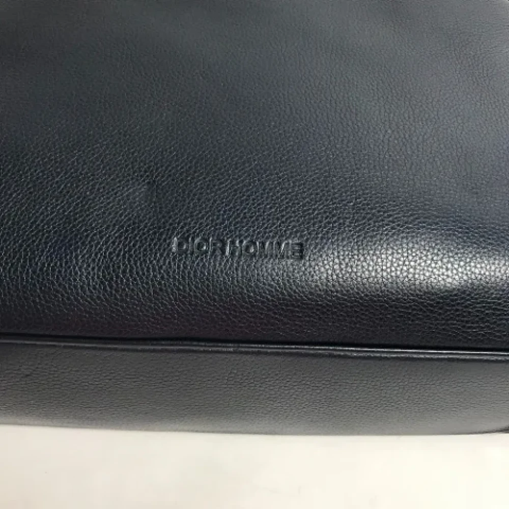 Dior Vintage Pre-owned Leather dior-bags Blue Heren