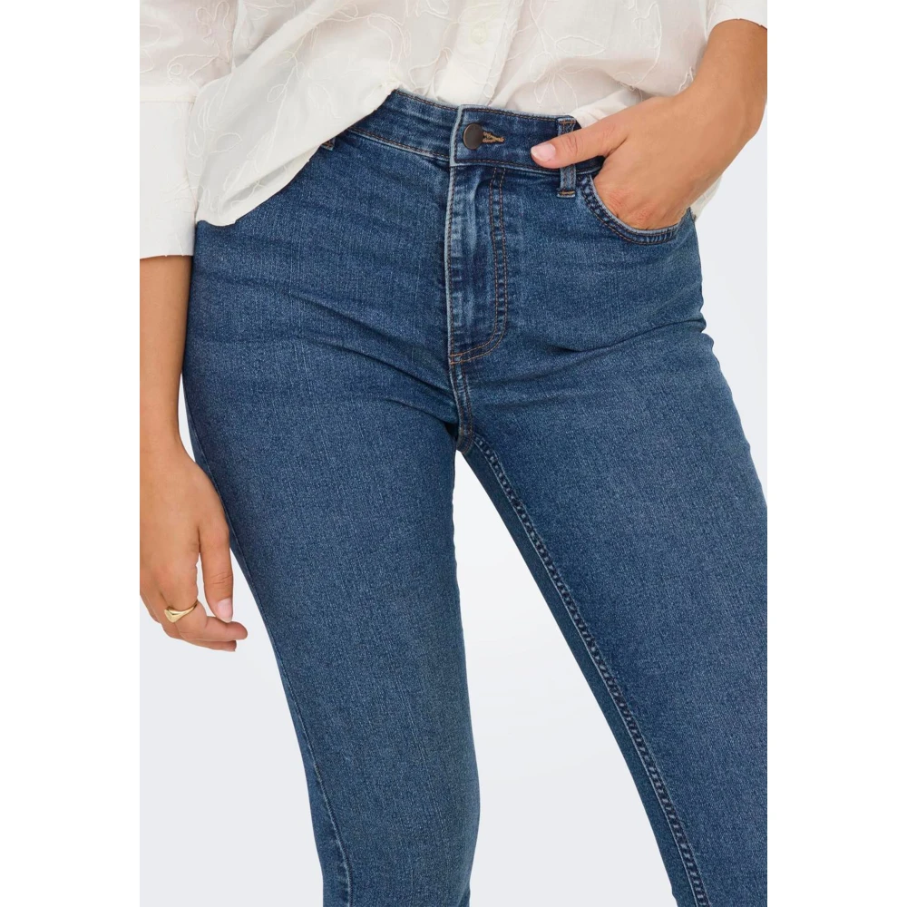 Jacqueline de Yong Hoge Taille Skinny Fit Jeans Blue Dames